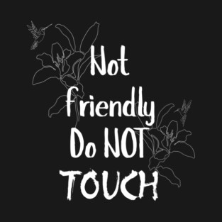 Not friendly Do NOT TOUCH T-Shirt