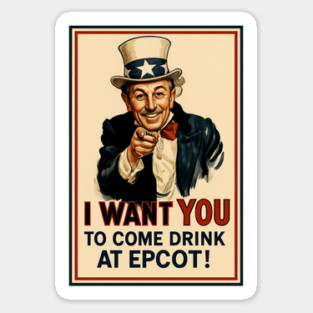 Uncle Walt Wants YOU! Sticker