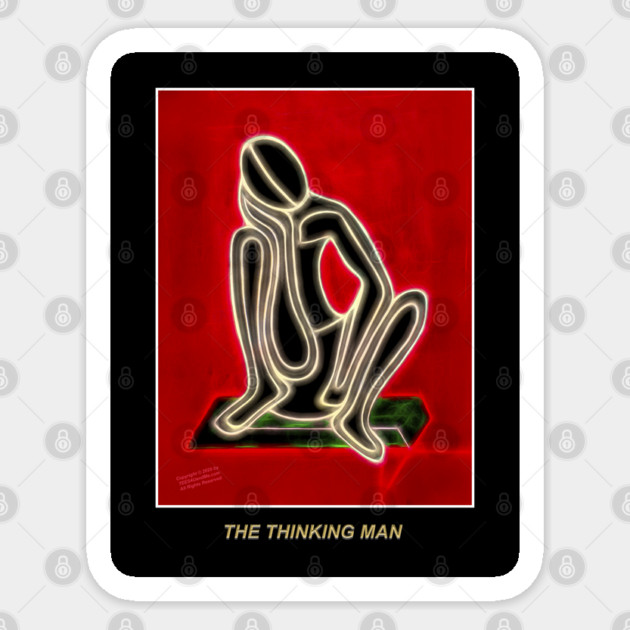 THE THINKING MAN BY HAWA Sticker by Erik's Store