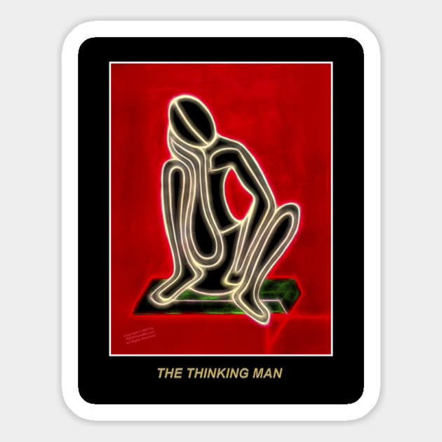 THE THINKING MAN BY HAWA Magnet by Erik's Store