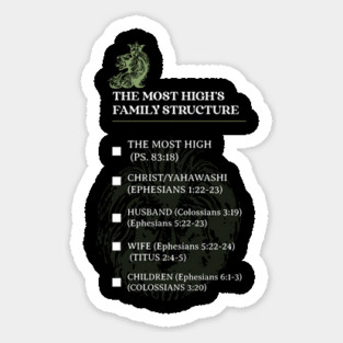 THE MOST HIGH’S FAMILY STRUCTURE Sticker