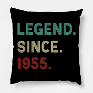 70 Years Old Legend Since 1955 70th Birthday Pillow