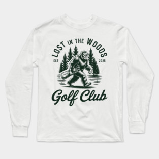 Bigfoot Golfing Sasquatch Golf Long Sleeve T-Shirt