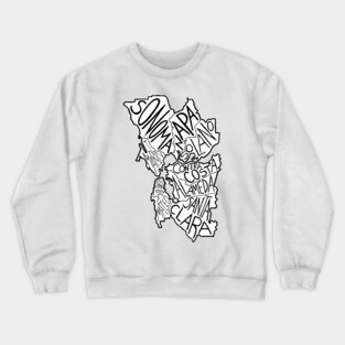 Bay Area Map Crewneck Sweatshirt