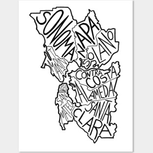 Bay Area Map Posters and Art