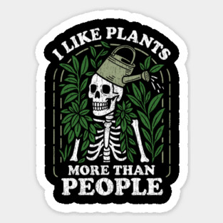 I Like Plants More Than People Gardening Humor Magnet