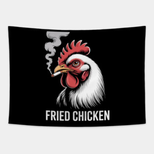 Fried Chicken 420 Smoking Marijuana Tapestry
