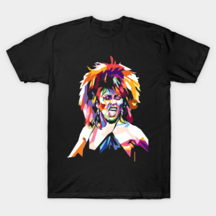 Tina Turner Pop Art Illustration (Backgroundless) T-Shirt