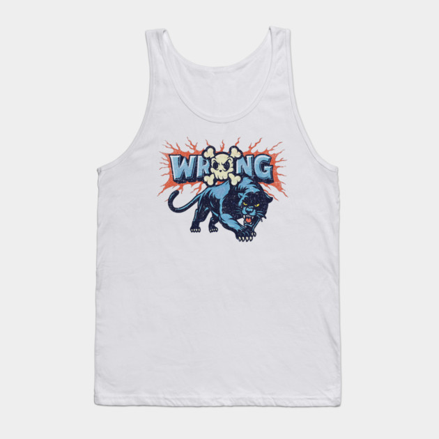 Vintage Wild Cat Tank Top by Wrongteeshirt