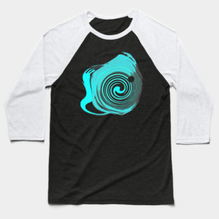 Electric Spiral Vortex – Abstract Energy Flow Design Baseball T-Shirt