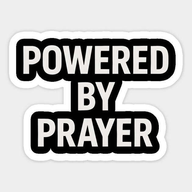 Powered By Prayer - Christian Motivational Faith Magnet by Melanie 's Store 2