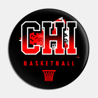 Chicago Basketball Retro Pin