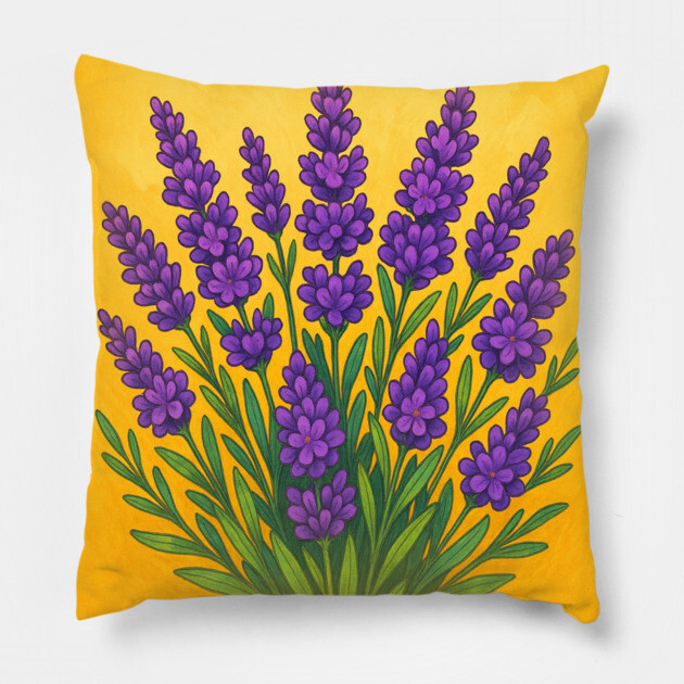 lavender throw pillows Pillow by Sharafeldin  's Store