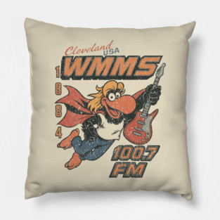 Vintage WMMS Cleveland / 80s Rock Radio Station Pillow