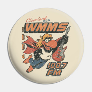 Vintage WMMS Cleveland / 80s Rock Radio Station Pin