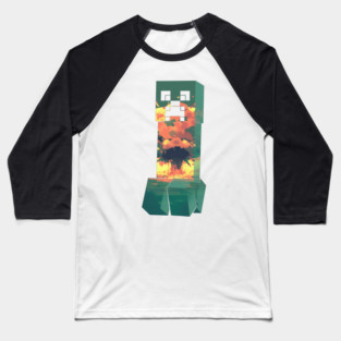 Minecraft - Creeper Baseball T-Shirt