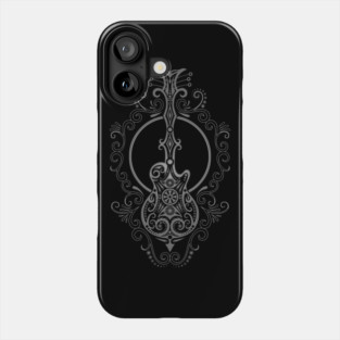 Intricate Dark Electric Guitar Design Phone Case