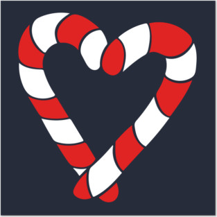 Candy Cane Heart Posters and Art