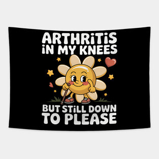 Funny Inappropriate Adult Humor Meme Arthritis In My Knees Tapestry