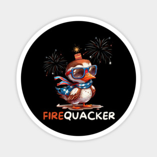 Funny Firequacker 4th Of July Design Magnet