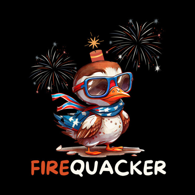 Funny Firequacker 4th Of July Design by The WYLD Tribe