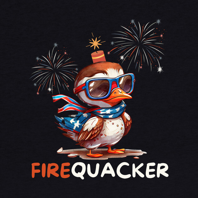 Funny Firequacker 4th Of July Design by The WYLD Tribe