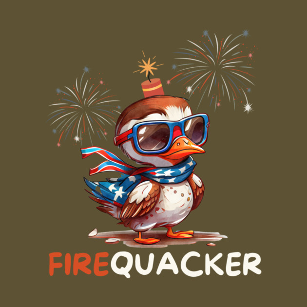 Funny Firequacker 4th Of July Design by The WYLD Tribe