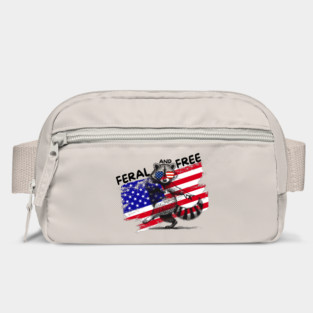 Feral And Free Raccoon 4th Of July Bag