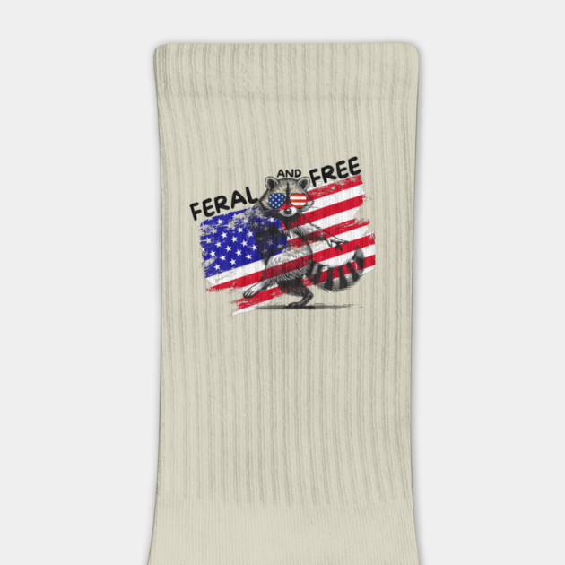 Feral And Free Raccoon 4th Of July by The WYLD Tribe