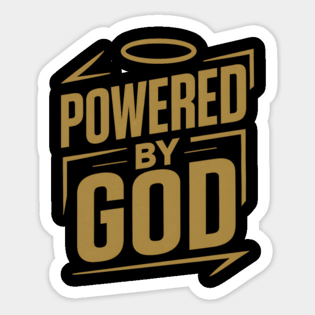 Powered By God Christian Gift Magnet by Joyce A's Store