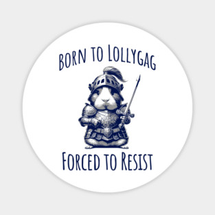 Cute Guinea Pig in Knight Armor, Born To Lollygag, Forced To Resist Magnet