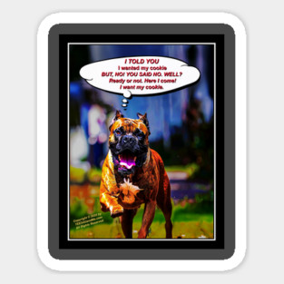 I TOLD YOU I WANTED MY COOKIE, but you said no. Magnet