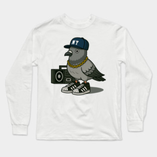 NYC Pigeon Yankees Long Sleeve T-Shirt