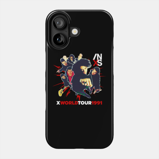 INXS X Era World Tour 1991 Fan Art Phone Case by Timeless Chaos