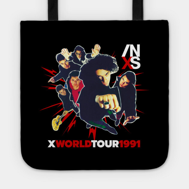 INXS X Era World Tour 1991 Fan Art Tote by Timeless Chaos