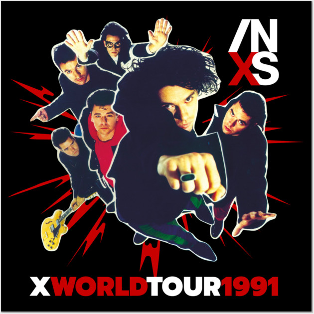 INXS X Era World Tour 1991 Fan Art Wall Art by Timeless Chaos