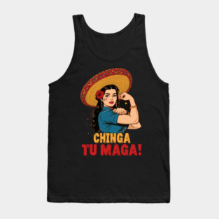 Retro Chinga Tu MAGA Statement Tank Top