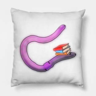 Pink book worm Pillow