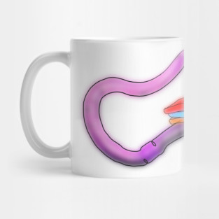 Pink book worm Mug