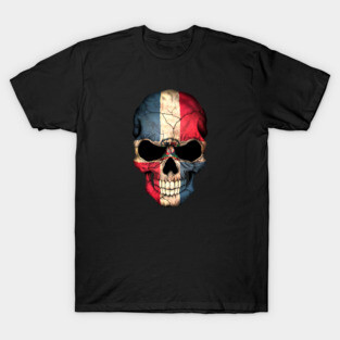 Dominican Flag Skull T-Shirt