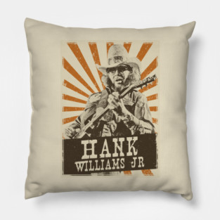 COUNTRY VINTAGE Hank Williams Jr Young Pillow