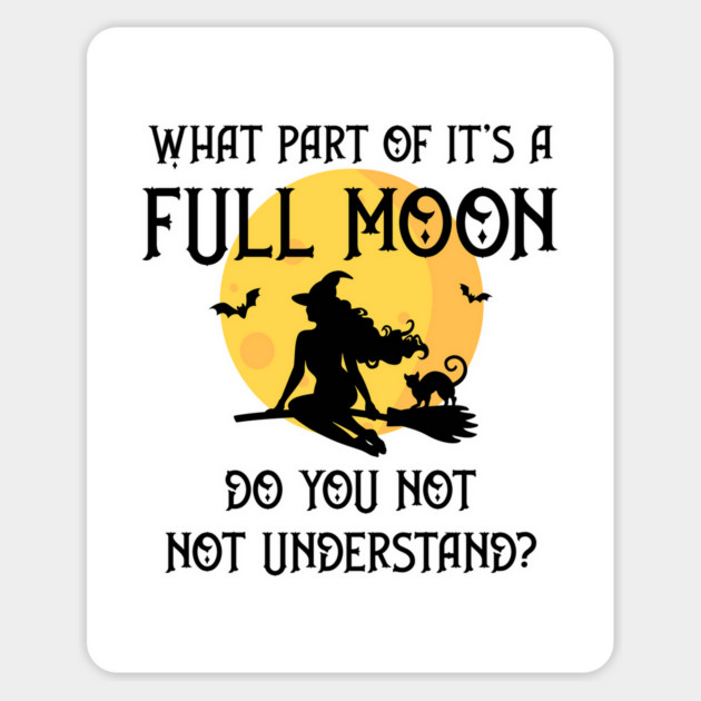 What Part of It's a Full Moon Do You Not Understand Cheeky Witch® Sticker by Cheeky Witch