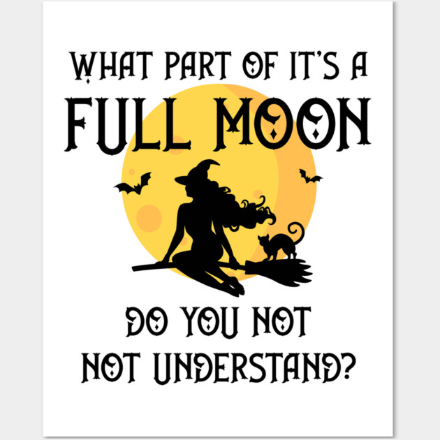 What Part of It's a Full Moon Do You Not Understand Cheeky Witch® Wall Art by Cheeky Witch