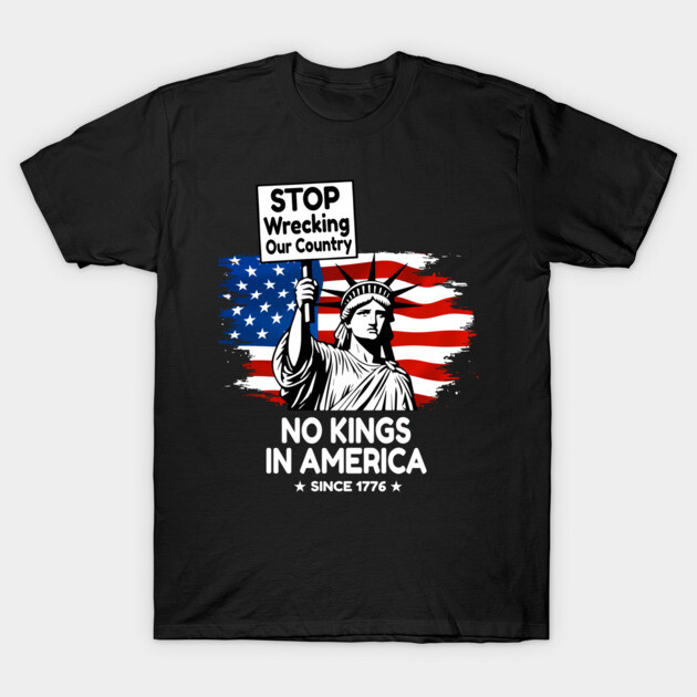 No Kings Day – Stop Wrecking Our Country Protest Shirt T-Shirt by BeCreative