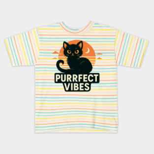 Purrfect Vibes Kids T-Shirt