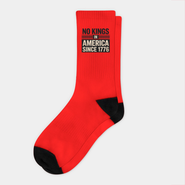 No-Kings-In-America Socks by Creatifly Graphic Tees