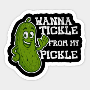 Funny Pickle Pun Tickle Joke Cartoon Magnet