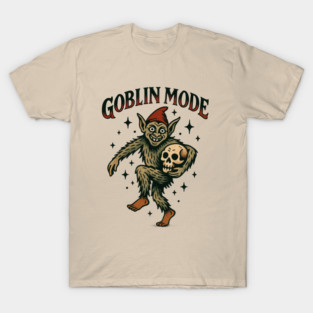 Goblin Mode Shirt – Funny Chaotic Goblin with Skull Meme Tee T-Shirt