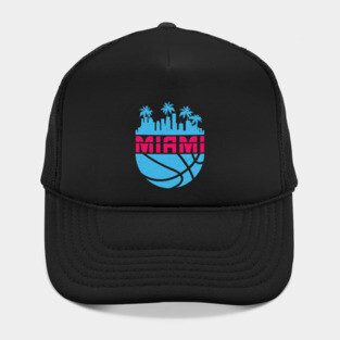 Miami Vice Cityscape Basketball Hat