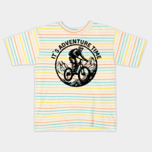 It’s Adventure Time – Vintage Cycling Gift for Outdoor, Bicycle, and Adventure Lovers Kids T-Shirt